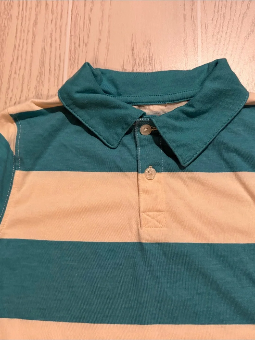 Cat & Jack Boys Polo Shirt Bundle XS 4/5 Blue Striped Preppy School 2pc